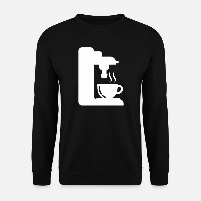 Espresso Machine Outline Coffee Illustration - Unisex Sweatshirt - black