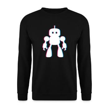 Effet 3D robot – L’avenir rencontre la conception IA - Sweat-shirt Unisexe - noir - Devant - Alina (178cm) & Michal (187cm)