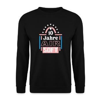 Airsoft Anniversaire 10 ans Entraîneur Joueur - Sweat-shirt Unisexe - noir - Devant - Alina (178cm) & Michal (187cm)