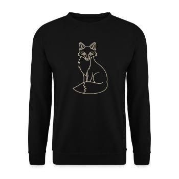 Goldener Fuchs - Unisex Pullover - Schwarz - Vorne - Alina (178cm) & Michal (187cm)