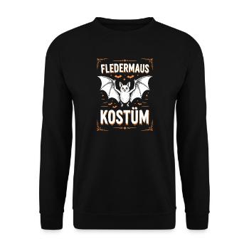 Bat Costume Halloween - Unisex Sweatshirt - black - Front - Alina (178cm) & Michal (187cm)