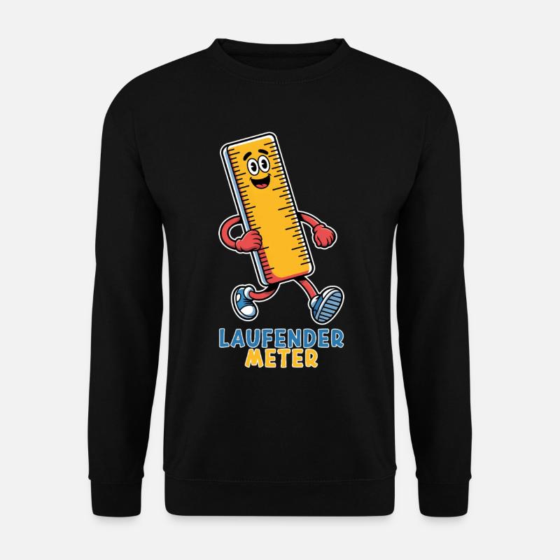 Laufender Meter klein lustig Zwerg Spitzname - Unisex Pullover - Schwarz