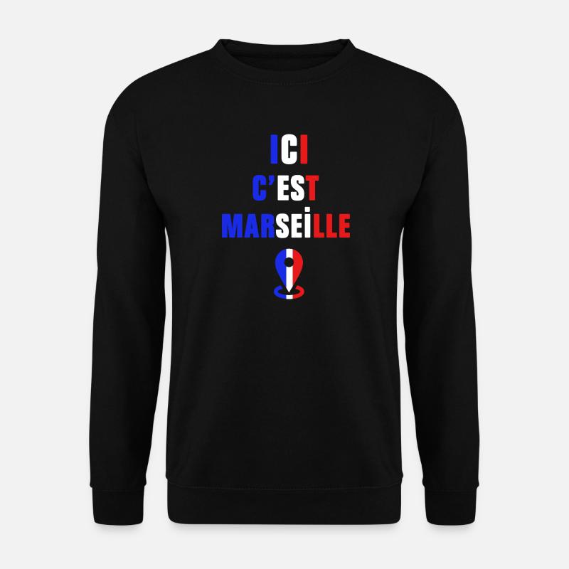 Das ist Marseille - Unisex Pullover - Schwarz