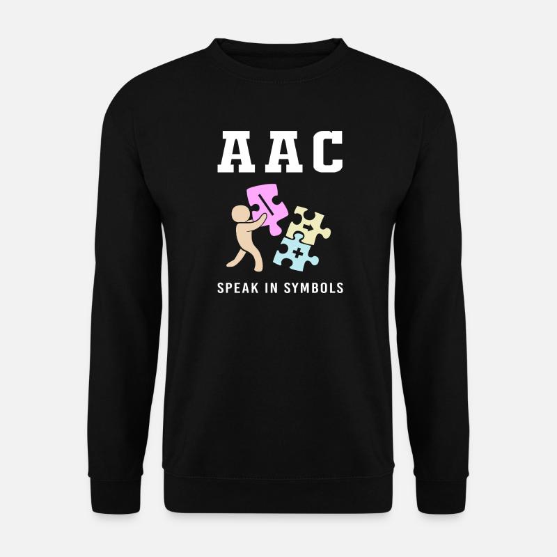 AAC Kommunikation Gebärdensprache SLP - Unisex Pullover - Schwarz