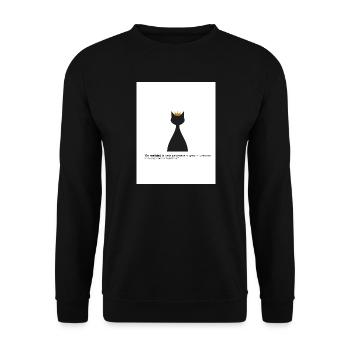 Gato Rey and His Mortgage - Unisex Sweatshirt - black - Front - Alina (178cm) & Michal (187cm)
