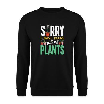 Garten- Und Pflanzenliebhaber Geschenke - Unisex Pullover - Schwarz - Vorne - Alina (178cm) & Michal (187cm)