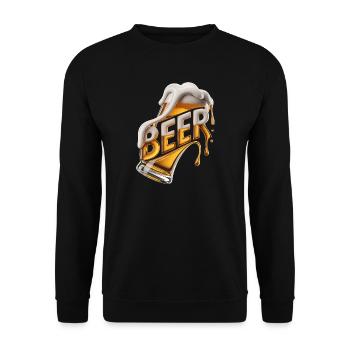 Bier – Cool Beer Logo - Unisex Pullover - Schwarz - Vorne - Alina (178cm) & Michal (187cm)