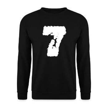 7 Number Seven - Unisex Sweatshirt - black - Front - Alina (178cm) & Michal (187cm)