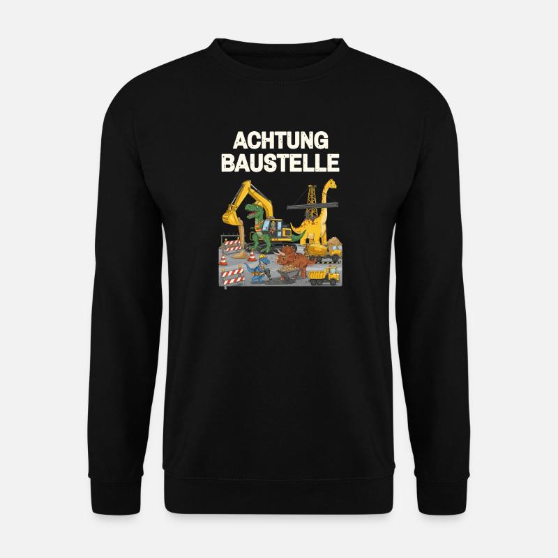 Dinosaur Construction Site - Unisex Sweatshirt - black