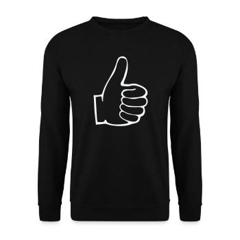 Plan du pouce levé - Sweat-shirt Unisexe - noir - Devant - Alina (178cm) & Michal (187cm)