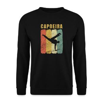 Capoeira Regenbogen Silhouette - Unisex Pullover - Schwarz - Vorne - Alina (178cm) & Michal (187cm)