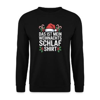 Chemise de nuit de Noël C’est à moi - Sweat-shirt Unisexe - noir - Devant - Alina (178cm) & Michal (187cm)