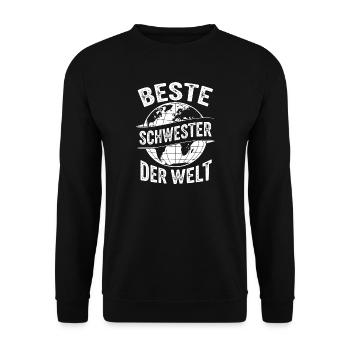 Cadeau drôle de la meilleure sœur du monde - Sweat-shirt Unisexe - noir - Devant - Alina (178cm) & Michal (187cm)