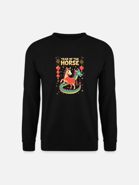 Chinese New Year Of The Horse 2026 - Unisex Pullover - Schwarz