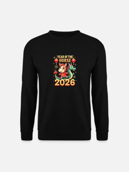 Nouvel An chinois du cheval 2026 - Sweat-shirt Unisexe - noir