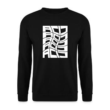 Acid Techno Musik - Unisex Pullover - Schwarz - Vorne - Alina (178cm) & Michal (187cm)