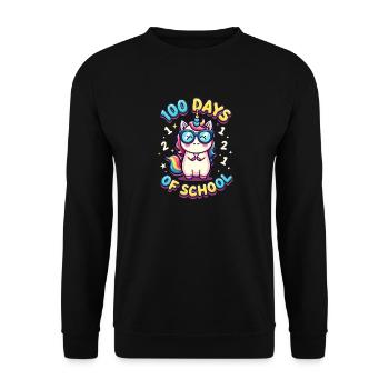 100th Day Of School 100 Day Of School Kids - Unisex Sweatshirt - black - Front - Alina (178cm) & Michal (187cm)