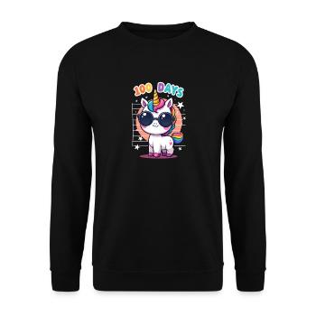 100th Day Of School 100 Day Of School Kids - Unisex Sweatshirt - black - Front - Alina (178cm) & Michal (187cm)