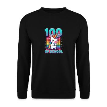 100th Day Of School 100 Day Of School Kids - Unisex Sweatshirt - black - Front - Alina (178cm) & Michal (187cm)