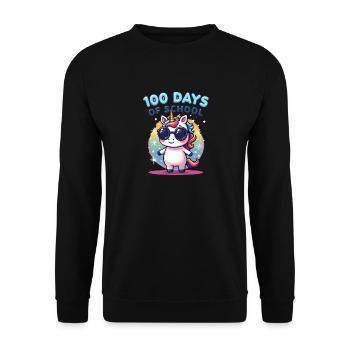100th Day Of School 100 Day Of School Kids - Unisex Sweatshirt - black - Front - Alina (178cm) & Michal (187cm)
