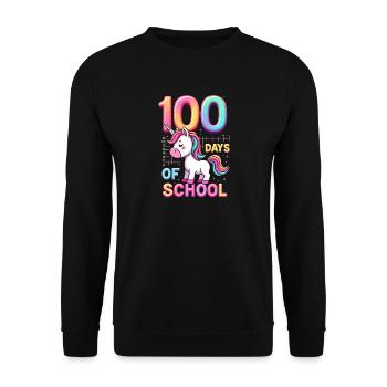 100th Day Of School 100 Day Of School Kids - Unisex Sweatshirt - black - Front - Alina (178cm) & Michal (187cm)