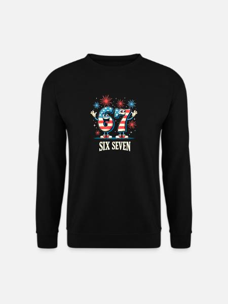 US Flag 67 Memes Six Seven - Sweat-shirt Unisexe - noir