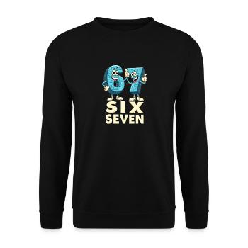 US Flag 67 Memes Six Seven - Unisex Sweatshirt - black - Front - Alina (178cm) & Michal (187cm)