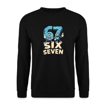US Flag 67 Memes Six Seven - Unisex Sweatshirt - black - Front - Alina (178cm) & Michal (187cm)