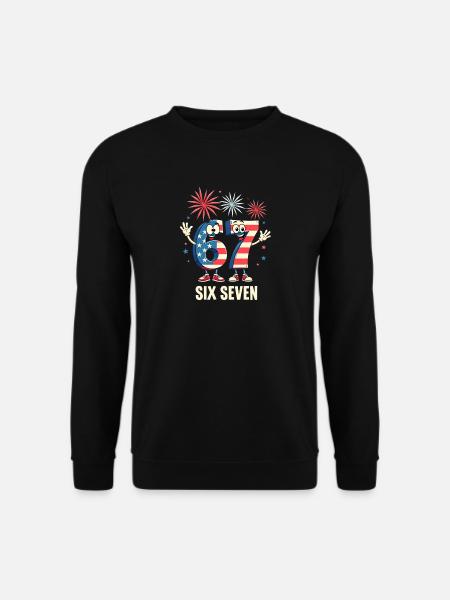 US Flag 67 Memes Six Seven - Sweat-shirt Unisexe - noir