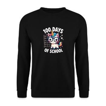 100th Day Of School 100 Day Of School Kids - Unisex Sweatshirt - black - Front - Alina (178cm) & Michal (187cm)
