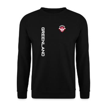 GRÖNLAND DÄNEMARK | SEIT 1814 - Unisex Pullover - Schwarz - Vorne - Alina (178cm) & Michal (187cm)