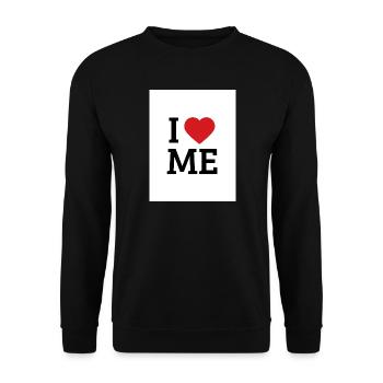 I Love Me Heart – Self-Love - Unisex Sweatshirt - black - Front - Alina (178cm) & Michal (187cm)