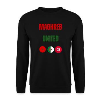 Vereinigtes Maghreb – Algerien, Marokko, Tunesien - Unisex Pullover - Schwarz - Vorne - Alina (178cm) & Michal (187cm)