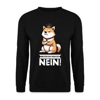 Before You Ask Shiba Inu Shiba Owner Shiba Inus - Unisex Sweatshirt - black - Front - Alina (178cm) & Michal (187cm)