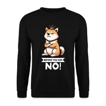 Before You Ask Shiba Inu Shiba Owner Shiba Inus - Unisex Sweatshirt - black - Front - Alina (178cm) & Michal (187cm)
