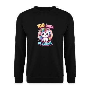 100th Day Of School 100 Day Of School Kids - Unisex Sweatshirt - black - Front - Alina (178cm) & Michal (187cm)