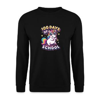 100th Day Of School 100 Day Of School Kids - Unisex Sweatshirt - black - Front - Alina (178cm) & Michal (187cm)