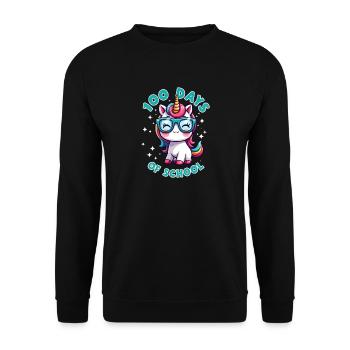 100th Day Of School 100 Day Of School Kids - Unisex Sweatshirt - black - Front - Alina (178cm) & Michal (187cm)