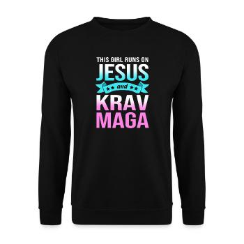 Krav Maga - Sweat-shirt Unisexe - noir - Devant - Alina (178cm) & Michal (187cm)