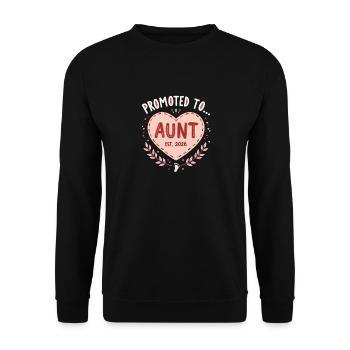 Tante 2026 Tante 2026 Befördert zu Tante 2026 - Unisex Pullover - Schwarz - Vorne - Alina (178cm) & Michal (187cm)