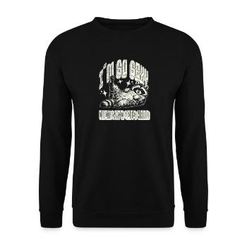 Humour de mème rétro de raton laveur - Je suis tellement sexy - Sweat-shirt Unisexe - noir - Devant - Alina (178cm) & Michal (187cm)