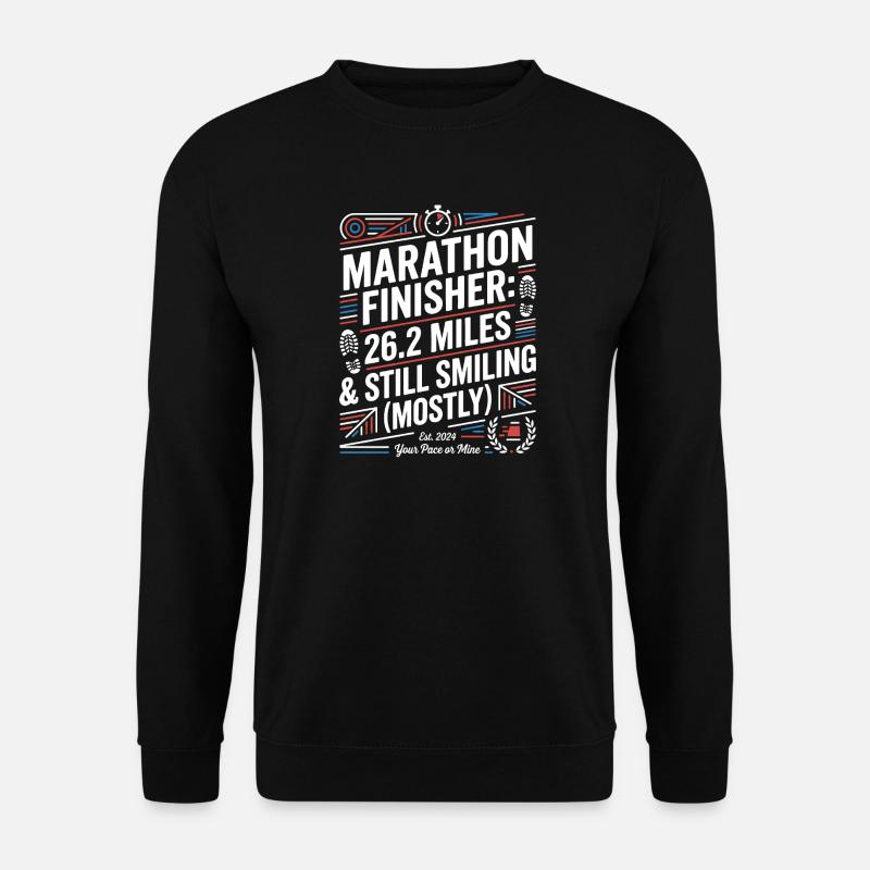 Marathon Finisher: Still Smiling - Unisex Sweatshirt - black