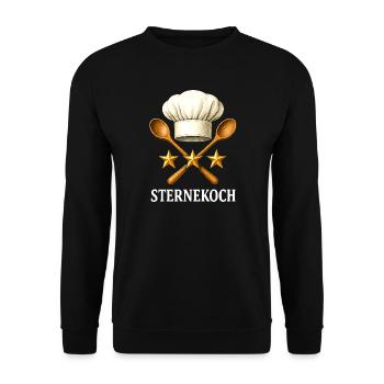 Star Chef Meilleur Chef Cadeau Cuisine Costume Chef - Sweat-shirt Unisexe - noir - Devant - Alina (178cm) & Michal (187cm)