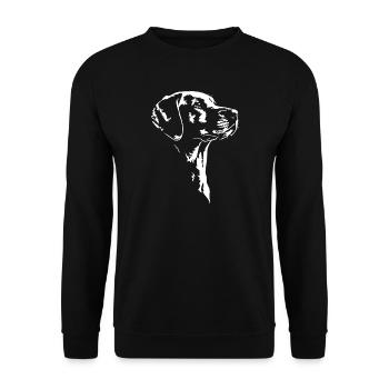 Broholmer Silhouette Hunde Hund Wilsigns - Unisex Pullover - Schwarz - Vorne - Alina (178cm) & Michal (187cm)