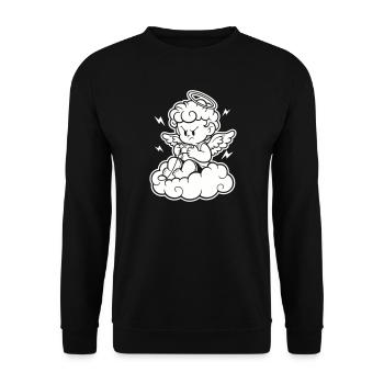 Rage Gaming Cherub – Angry Angel Gambles - Unisex Sweatshirt - black - Front - Alina (178cm) & Michal (187cm)