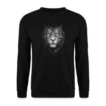 Tigre - Sweat-shirt Unisexe - noir - Devant - Alina (178cm) & Michal (187cm)