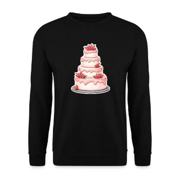 Cake Wedding - Unisex Sweatshirt - black - Front - Alina (178cm) & Michal (187cm)