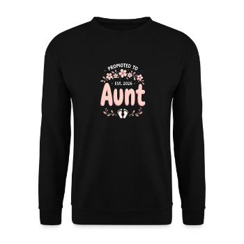 Tante 2026 Tante 2026 Befördert zu Tante 2026 - Unisex Pullover - Schwarz - Vorne - Alina (178cm) & Michal (187cm)