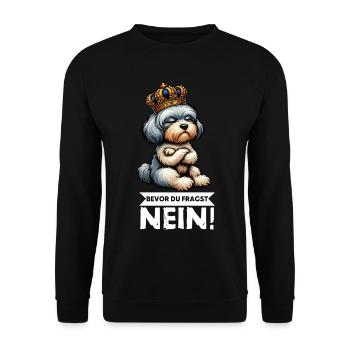 Avant que vous ne demandiez, aucun propriétaire havanais - Sweat-shirt Unisexe - noir - Devant - Alina (178cm) & Michal (187cm)
