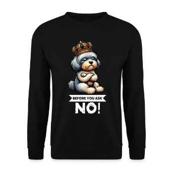 Before You Ask Havanese Havanese Keepers Havanese - Unisex Sweatshirt - black - Front - Alina (178cm) & Michal (187cm)